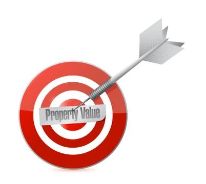 Property value target illustration design Stock Illustration