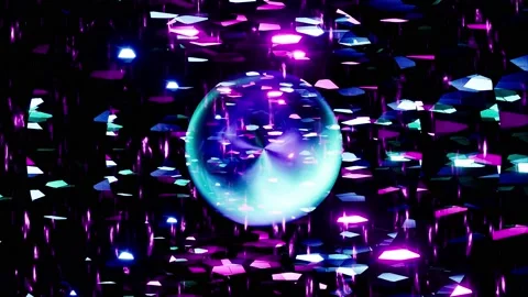 Prophecy Orb in the Mirror Room Stock Footage 159876592