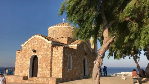 Prophet Elias Chapel in Protaras Stock Footage 90933482