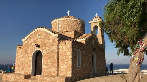 Prophet Elias Chapel, Protaras Stock Footage 90933671