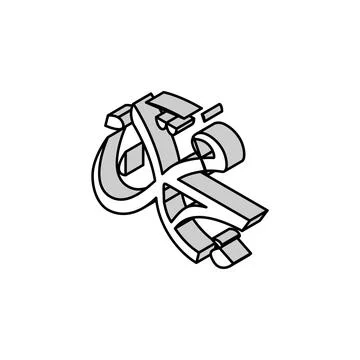 Prophet muhammad name isometric icon vector illustration Stockillustratie