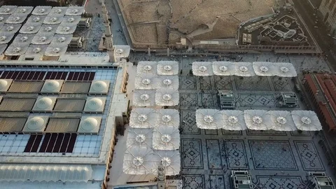Prophet's Mosque &amp; Baqee Cemetery Stock Footage 86185405