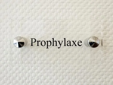 Prophylaxe Sign on Textured Background Stock Photos