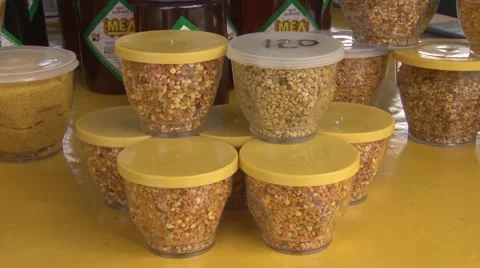 Propolis grains Stock Footage 50333555