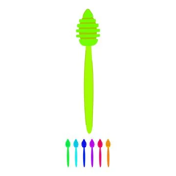 Propolis honey dipper stick vector cartoon graphic Illustrazione stock