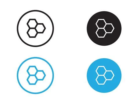 Propolis icon black and white vector outline sign Illustrazione stock