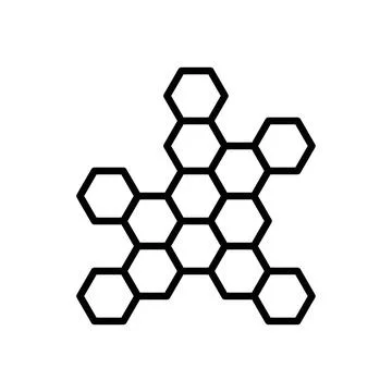 Propolis icon linear logo mark in black and white Illustrazione stock