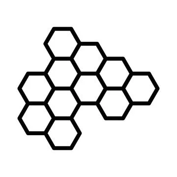 Propolis icon linear logo mark in black and white Illustrazione stock
