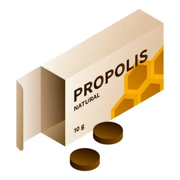 Propolis pill icon, isometric style Stock Illustration