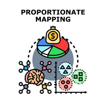 Proportionate mapping concept for data analysis and visualization 库存插图