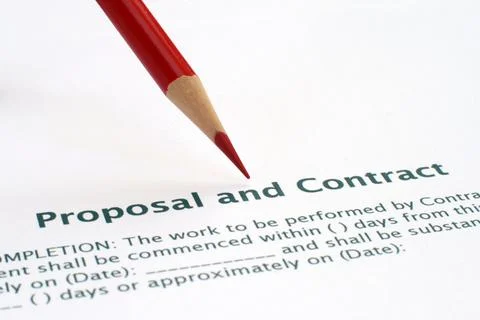 Proposal and contract Stock Photos