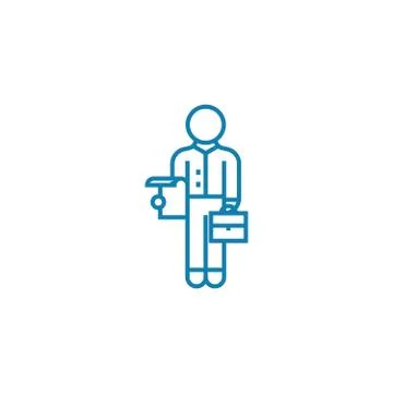 Proposal for cooperation linear icon concept. Proposal for cooperation line Stock Illustration