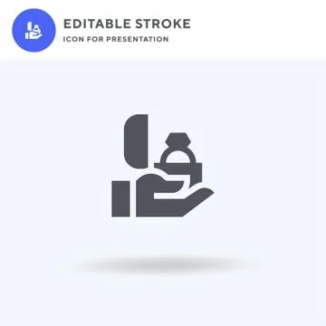 Proposal icon vector, filled flat sign, solid pictogram isolated on white, lo Illustrazione stock