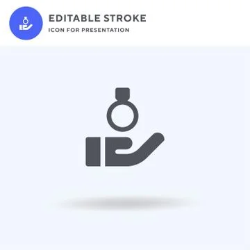Proposal icon vector, filled flat sign, solid pictogram isolated on white, logo イラスト素材