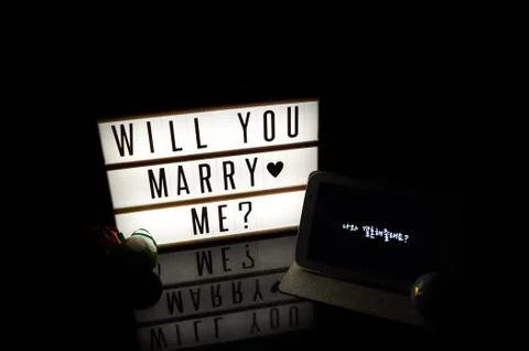 Proposal of marriage. Foto stock