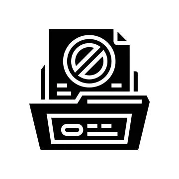 Proposal rejected glyph icon vector illustration 스톡 일러스트