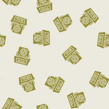 Proposal rejected glyph seamless pattern Stock Illustration