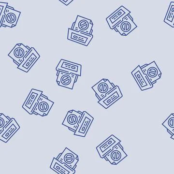Proposal rejected line seamless pattern Stock Illustration
