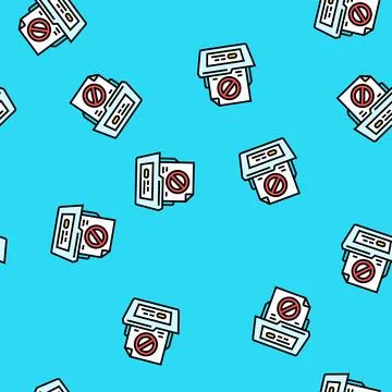 Proposal rejected vector seamless pattern Stock Illustration