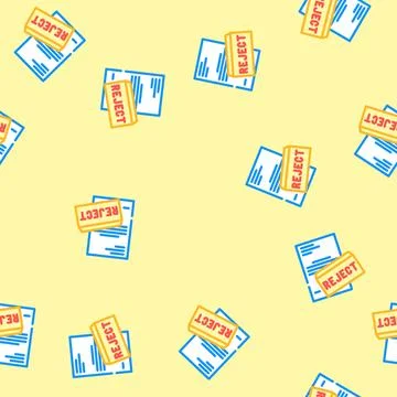 Proposal rejected vector seamless pattern Stock Illustration