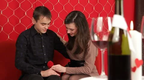 Proposal to the woman. HD Stock Footage 10574516
