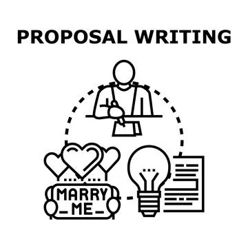 Proposal writing process creating business and life ideas イラスト素材