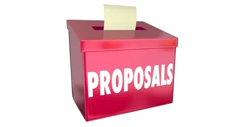 Proposals Box Submit Business Plan Offer Sales Bid Animation 4K Stock Footage 60365361