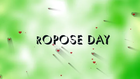 Propose Day Text Animation – Romantic Love Proposal Message | Heartfelt Stockbeeldmateriaal 300671272