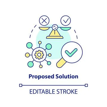 Proposed solution concept icon 스톡 일러스트