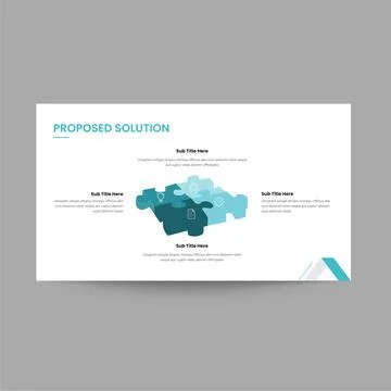 Proposed Solution Slide Presentation Template for Business Pitch Deck Stock Illustration