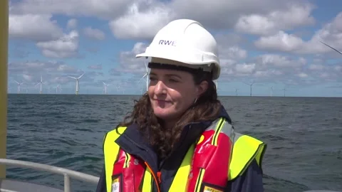 Proposed Welsh wind farm could power up to a third of homes in Wales Stock Footage 202066169