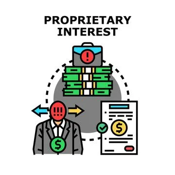 Proprietary interest concept representing ownership and financial stake Stock Illustration