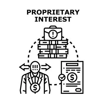 Proprietary interest concept representing ownership and financial stake Stock Illustration
