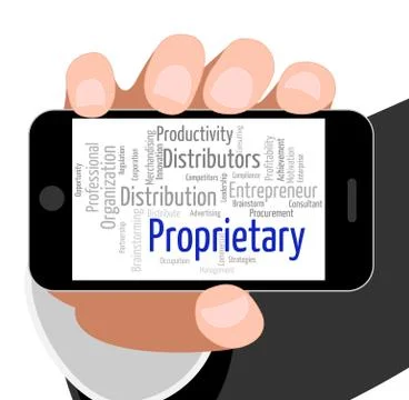 Proprietary Word Shows Text Copyrights And Possession Stock Illustration