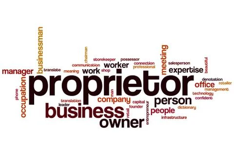 Proprietor word cloud Stock Illustration