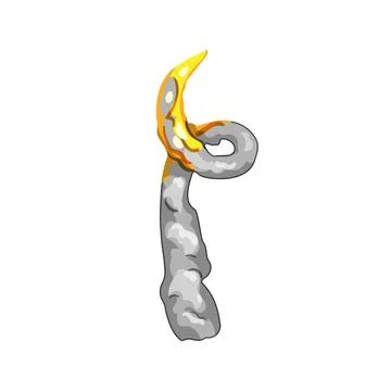 Propulsion rocket fire trail cartoon vector illustration 스톡 일러스트