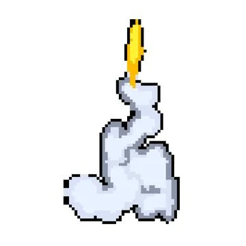 Propulsion rocket smoke trail pixel art vector illustration Illustrazione stock