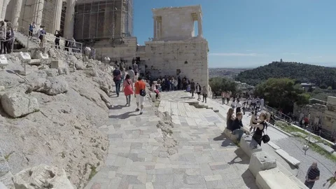 The Propylaea - Acropolis of Athens Vídeo Stock 81947164
