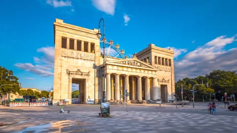 The Propylaea munich karsplatz germany hyperlapse Stock Footage 161063735