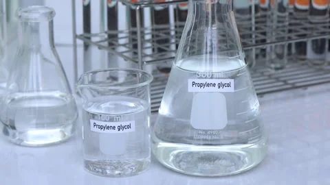 Propylene glycol in container Stock Footage 242698632
