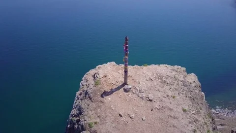 ProRes. Idol from aerial view. Stock Footage 83257564