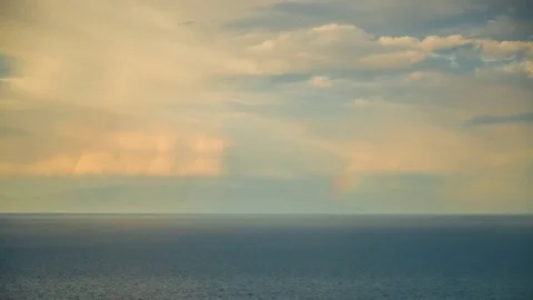 ProRes. Sunset Time Lapse Sun Rays Clouds View  Sundown. Landscape. Siberia. Stock Footage 82712076