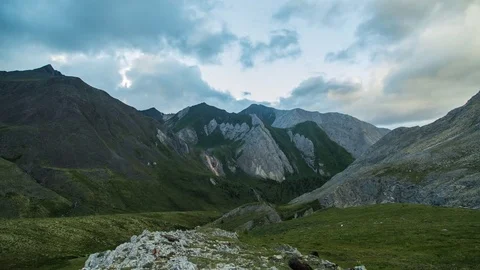 ProRes. Time lapse. Clouds over the mountains. Landscape. Siberia. Video stock 81497361