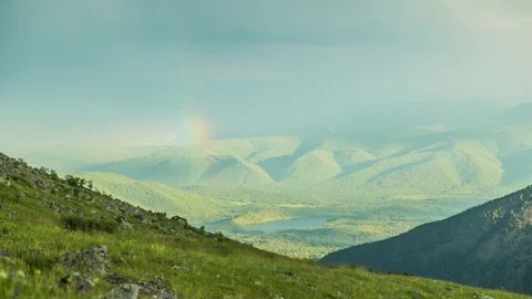 ProRes. Time lapse. Clouds over the mountains. Landscape. Siberia. Video stock 82204963