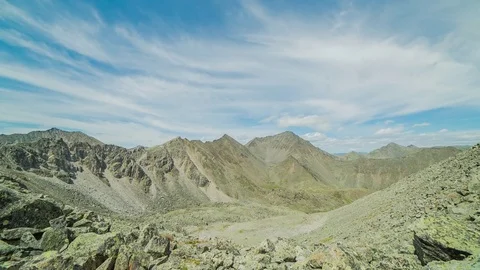 ProRes. Time lapse. Clouds over the mountains. Landscape. Siberia. Video stock 82205051