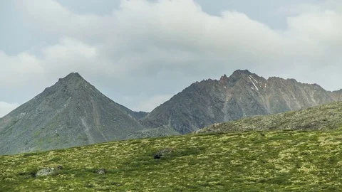 ProRes. Time lapse. Clouds over the mountains. Landscape. Siberia. Video stock 82205490