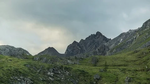 ProRes. Time lapse. Clouds over the mountains. Landscape. Siberia. Video stock 82205557