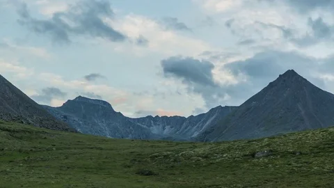 ProRes. Time lapse. Clouds over the mountains. Landscape. Siberia. Video stock 82205561