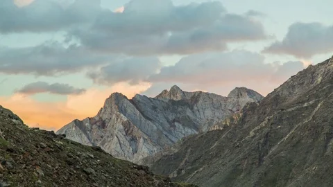ProRes. Time lapse. Clouds over the mountains. Landscape. Siberia. Stock Footage 82383831