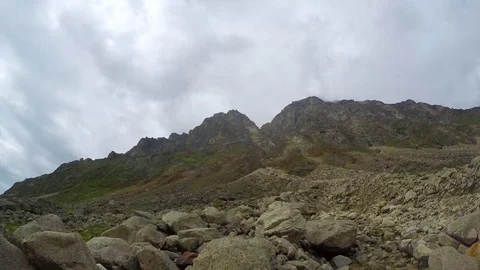 ProRes. Time lapse. Clouds over the mountains. Landscape. Siberia. Stock Footage 82383960